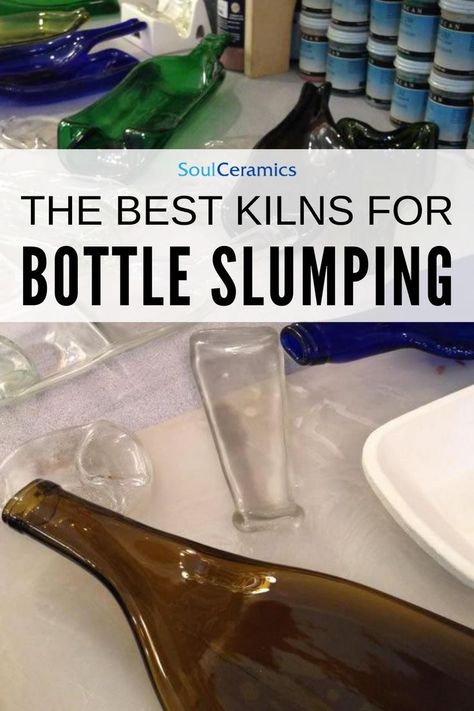 If you’re a bottle slumping enthusiast, or would like to become one, purchasing a kiln is an important first step. #bottleslumping #bottleart #glasskiln #kilnfiring Glass Slumping Ideas, Glass Kiln Projects, Slumping Glass Ideas, Melting Glass Bottles, Slumped Glass Bottles, Slumped Bottles, Kiln Projects, Kiln Glass Art, Flatten Wine Bottle