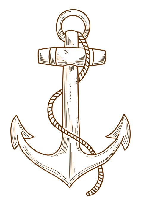 Ship Anchor Drawing, How To Draw An Anchor, Anchors, Anchor Drawing, Anchor Printable, Anchor Doodle, Anchor Images, Simple Anchor Drawing, Anchor Template Free Printable