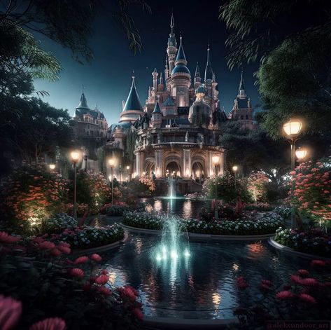 Fantasy Palace Aesthetic, Fantasy Palace, Castle Exterior, Fantasy Book Covers, Fantasy Wall Art, Underwater Art, Dreamy Landscapes, Romantic Country, Princess Castle