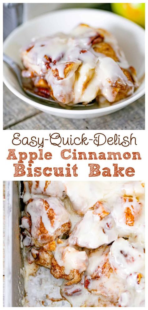 Easy Apple Cinnamon Biscuit Bake Apple And Biscuit Recipes, Cinnamon Biscuits Easy, Apples And Biscuits Desserts, Grands Biscuit Apple Recipes, Apple Cinnamon Biscuits, Grands Biscuit Recipes Dessert, Apple With Biscuits Easy Recipes, Pillsbury Grands Biscuit Recipes, Apples And Biscuits