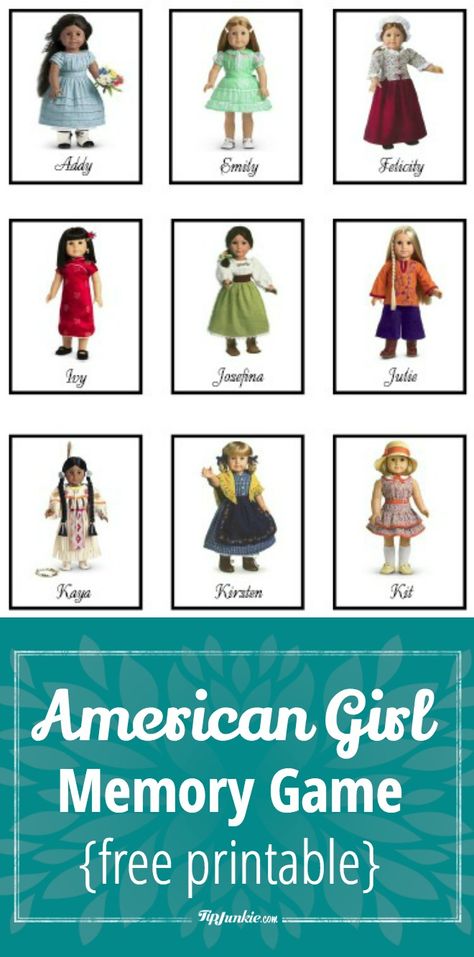 American Girl Memory Game {free printable}