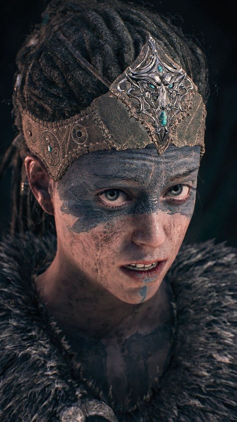 Follow Felpicz for more 🔥 Senua Hellblade, Senuas Sacrifice, Viking Tattoo Sleeve, Space Phone Wallpaper, Shield Maiden, V Games, Viking Style, Viking Tattoos, Retro Video Games