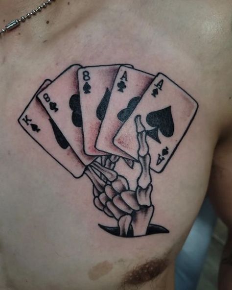 The Gambler Tattoo, Pack Of Cards Tattoo, Traditional Gambling Tattoo, Euchre Tattoo, Black Jack Tattoo Playing Cards, Ace Card Tattoo Design, Gambler Tattoo, Blackjack Tattoo, Vegas Tattoos