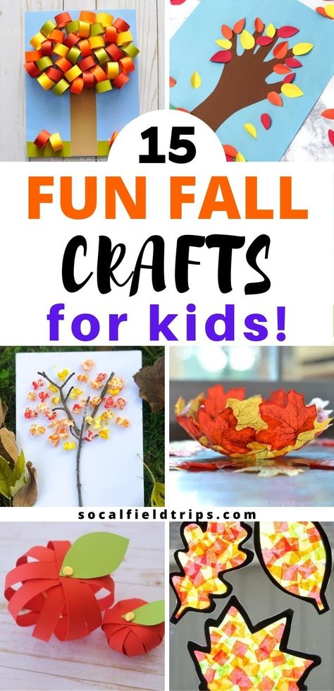 Whether you are getting your own kids together or have an entire group of children to entertain, I have gathered some fantastic fall craft ideas for you! From making an apple stamped banner to a leaf suncatcher to a fall handprint tree craft, these 15 Fabulous Fall Crafts For Kids are precisely what you need to start this fall off right! Click here to learn more. #fall #fallcraft #autumn #diy #craft #kidscraft #preschoolcraft #toddlerpreschool #homeschool #homeschooling #applecraft #leafcraft Handprint Tree Craft, Preschool Fall Crafts, Handprint Tree, Leaf Suncatcher, Fall Craft Ideas, Preschool Crafts Fall, Preschool Fall, Fun Fall Crafts, Apple Craft