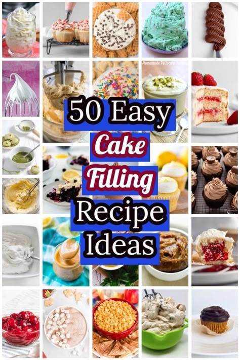 Easy Filling For Cakes, Cake Fillers Ideas, Cake Filling Ideas For Vanilla Cake, Cake And Icing Flavor Combinations, Cupcake Fillings Ideas, How To Fill Cupcakes With Filling, Cake Fillings Ideas, Fruit Filled Cake, Filled Cake Recipes