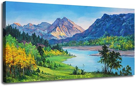 Panoramic Pictures, Artwork Landscape, Scenery Painting, Scenery Paintings, Mountain Canvas, Nature Artwork, Abstract Canvas Wall Art, Artwork Pictures, Mountain Paintings