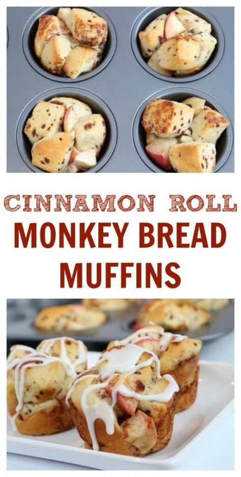 With just two ingredients, these mini Cinnamon Roll Monkey Bread Muffins are baked in a muffin tin pan and make the perfect sweet treat at breakfast, brunch, or dessert! /MomNutrition/ Mini Monkey Bread, Kid Muffins, Mini Muffin Tin Recipes, Muffin Tin Breakfast, Muffin Cups Recipes, Monkey Bread Muffins, Muffin Pan Recipes, Eggs Healthy, Muffins Blueberry