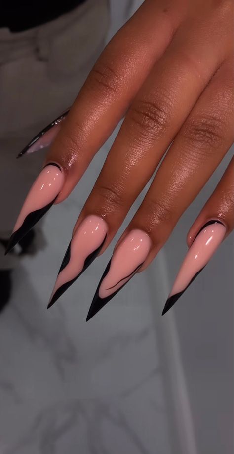 Simple Stiletto Nails, Acrylic Nails Stiletto, Pedi Ideas, Inspiration Nails, Stiletto Nails Designs, Long Acrylic, Her Nails, Unique Acrylic Nails, Acrylic Nails Coffin Short