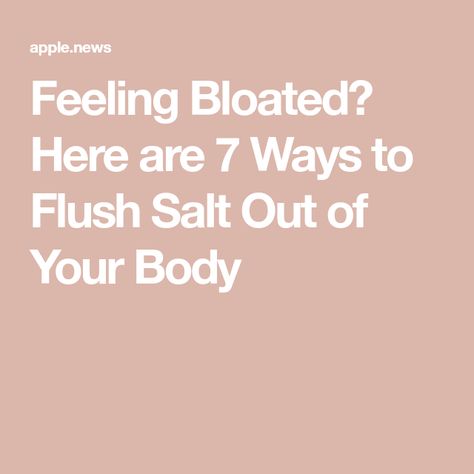 Salt Flush, Salt Water Flush, Salt Detox, Lung Cleanse, Feeling Bloated, Vegan Probiotics, Body Inflammation, Health Guru, Water Weight