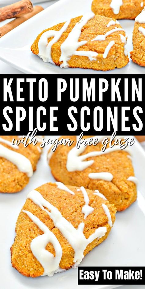 Keto Pumpkin Spice Scones #ketopumpkinspicescones #pumpkinspicecones Keto Pumpkin Scones, Keto Scones, Pumpkin Spice Scones, Pumpkin Recipes Keto, Pumpkin Scones Recipe, Pumpkin Puree Recipes, Baking With Coconut Flour, Scones Easy, Pumpkin Scones