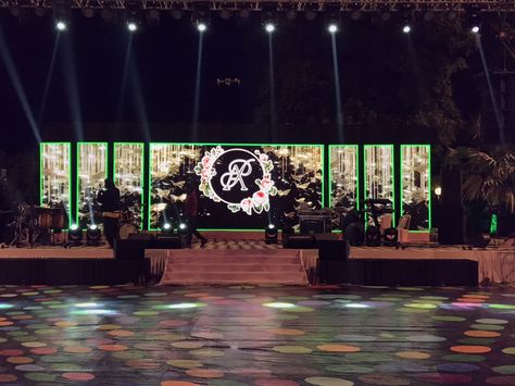 Sangeet Led Wall Stage, Led Wall Backdrop Stage Design Wedding, Sangeet Stage, Sangeet Decor, Stage Designs, Wedding Stage Backdrop, Led Stage, Stage Decor, Stage Backdrop