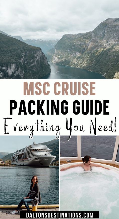 Looking for the perfect packing guide for a cruise? This list will give you the "musts" to bring on board! Read the blog to find out more! | Cruise packing list | Cruise packing outfits | Cruise packing hacks | Cruise packing tips | Cruise packing Norway | MSC cruise packing guide | Cruise packing checklist | Cruise packing carry on | Cruise packing essentials | Cruise packing Europe | Cruise packing clothes | What to pack for a cruise | Packing for a cruise Cruise Packing Outfits, Cruise Packing Hacks, Packing Outfits, Cruise Packing Checklist, Pack For A Cruise, Norway Travel Guide, Norway Cruise, Cruise Packing Tips, European Cruises