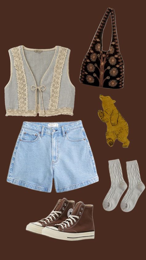 #outfit #outfitinspo #summeroutfit Summer Outfit Mood Board, Casual Cottagecore Outfits Summer, Cottagecore Outfits Summer, Casual Cottagecore Outfits, Outfit Mood Board, Farmers Market Outfit, Casual Cottagecore, Cottagecore Outfit, Cottagecore Outfits