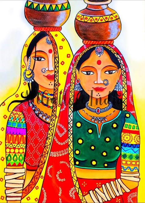 Cultural Paintings Indian, Indian Modern Art Paintings Abstract, Rajasthani Traditional Paintings, Rajasthani Canvas Painting, Rajasthani Art Paintings, Rajasthani Drawing, Gujarat Drawing, Rajasthani Folk Art Painting, Rajasthani Decoration