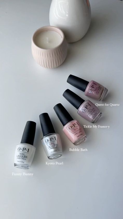 Pearl Nail Polish, Pearl Nail, Ongles Nails, Neutral Shades, Opi Nail Polish, Opi Nail Lacquer, Opi Nails, Bubble Bath, Nail Lacquer