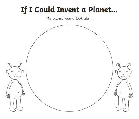 If I Were An Alien Worksheet, My Planet Worksheet, Create Your Own Planet Worksheet, Universe Preschool Activities, Space Lesson Plans Elementary, Space Worksheets Kindergarten, Universe Activities For Preschool, Alien Activities For Kids, Solar System Preschool Activities