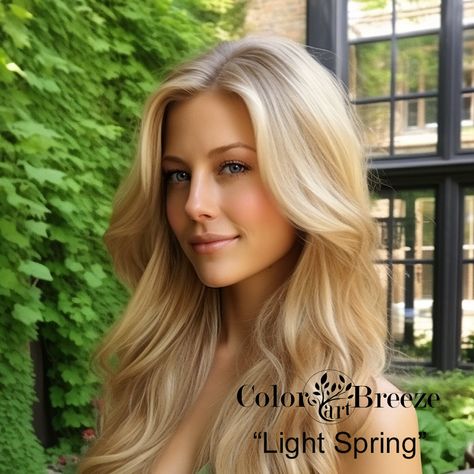 Pastel Blonde, Colour Analysis, Light Blonde Hair, Spring Hair Color, Blonde Woman, Natural Blondes, Haircut And Color, Long Blonde, Light Spring