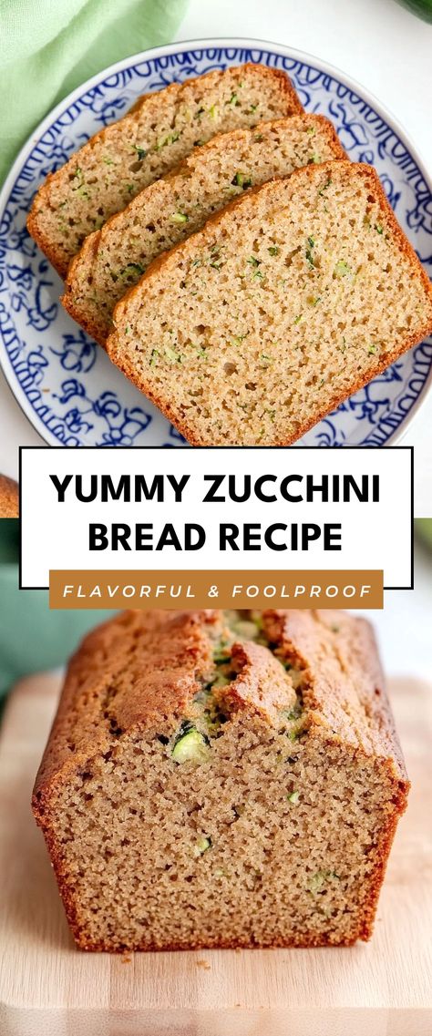 Image for Yummy Zucchini Bread Recipe Best Zucchini Bread Recipe, Moist Zucchini Bread, Zucchini Recipes Baked, Best Zucchini Bread, Best Zucchini, Zucchini Bread Recipe, Baked Zucchini, Cozy Weekend, Healthy Baked