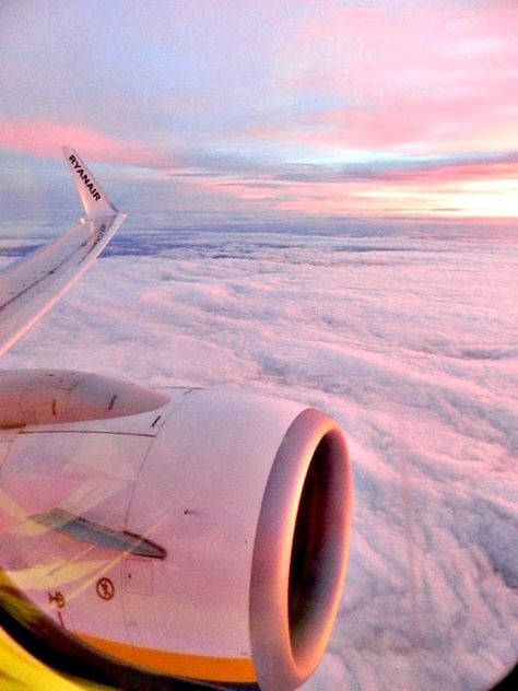 Above The Clouds, The Clouds, The Sky, Travel, Pink