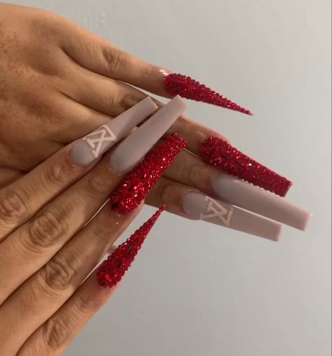 Red Bottom Nails Coffin, Pink Bottom Nails, Bottom Nails, Red Bottom Nails, Tapered Square Nails, Acrylic Toe Nails, Red Acrylic Nails, Diy Acrylic Nails, Polygel Nails