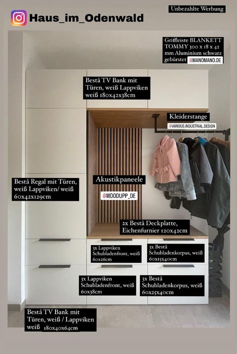 Ikea Hall, Besta Ikea, Ikea Inspiration, Ikea Hallway, House Interior Living Room, House Interior Decor Ideas, Home Hall Design, Home Design Diy, Ikea Besta