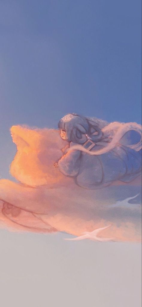 Cloud Princess, Cloud Fairy, Ipad Layout Ideas, Cloud Wallpapers, Fairy Shoot, Cloud Artwork, Ipad Layout, Random Vibes, Bing Bong