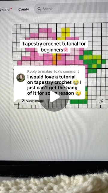 emaya <3 on Instagram: "tapestry crochet tutorial! 🌺 (not c2c) via: the tapestry queen @crochetcrys_  - #crochet #crochetersofinstagram #crochetaddict #explorepage #yarn #tapestry #tapestrycrochet #crochettutorial" Tapestry Crochet Tutorial Videos, Crochet Blanket Tapestry, Wall Tapestry Crochet, How To Do Tapestry Crochet, Crochet Tapestry Tutorial, Tapestry Crochet Tutorial, How To Crochet Tapestry, How To Tapestry Crochet, Crochet Tapestry Blanket