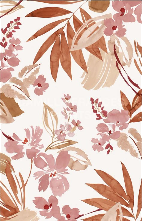 Camilla Frances, Deco Floral, Print Inspiration, Print Trends, Block Printing Fabric, Watercolor Pattern, Flowers And Leaves, Surface Pattern Design, Surface Pattern