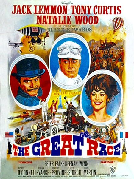 The Great Race Blake Edwards, Peter Falk, Jack Lemmon, The Great Race, Tony Curtis, Natalie Wood, Classic Movie Posters, Cinema Posters, Karate Kid