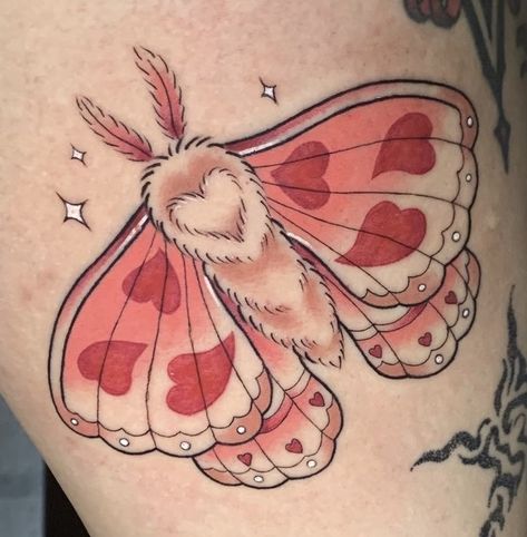 Moth Tattoos, Uv Tattoo, Pink Tattoo, Piercing Inspo, Wicked Tattoos, Kawaii Tattoo, Bff Tattoos, Creepy Tattoos, Moth Tattoo