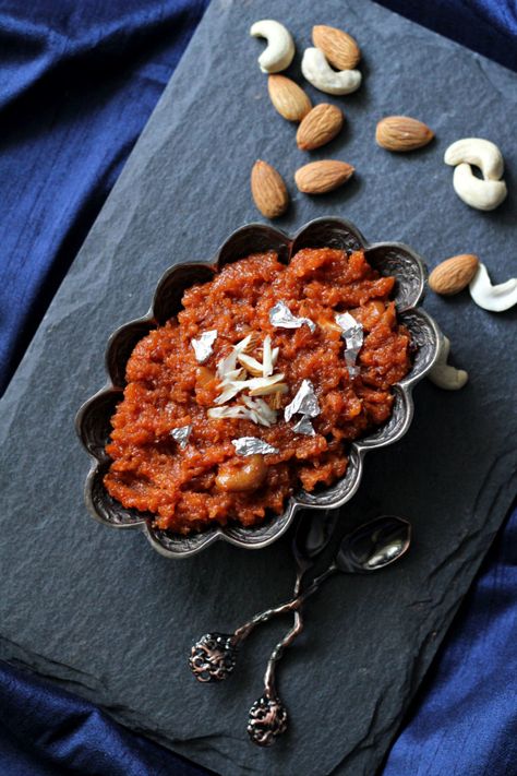 Carrot Halwa, Indian Dessert, Indian Cooking Recipes, Indian Desserts, Indian Snack Recipes, Indian Cooking, Creamy Texture, Slow Cooked, Old Recipes