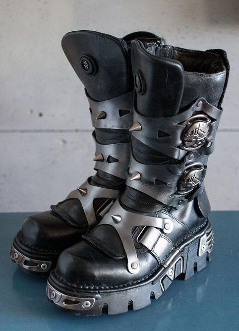 Cyberpunk Boots, Techwear Boots, 90s Boots, Steampunk Boots, Goth Boots, Cosplay Boots, Black And White Shoes, New Rock, Brown Booties