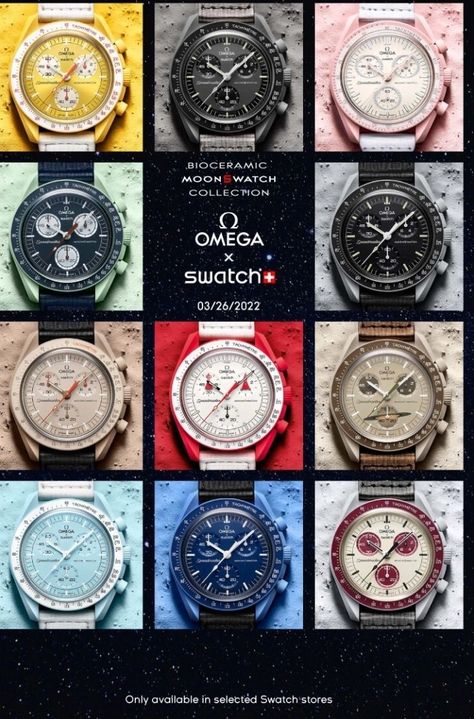 Omega X Swatch: this will be epic 🤯 Mens Watch Brands, Stylish Watches Men, Moon Watch, Trendy Watches, Premium Watches, Swatch Watch, Watch Lover, Buy Watches, Stylish Watches