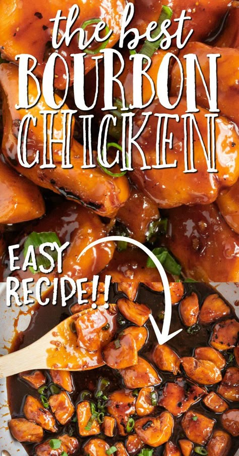 Easy Bourbon Chicken Recipe, Easy Bourbon Chicken, Bourbon Chicken Recipe, Best Bourbon, Homemade Chinese, Bourbon Chicken, Better Than Takeout, Chinese Takeout, Ethnic Food