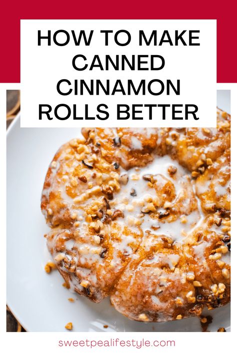 This canned cinnamon rolls hack is exactly what you need to make your life easier and more delicious! Brown sugar and butter add decadence to Pillsbury cinnamon rolls and create a bakery-like cinnamon roll you'll want to serve at your next brunch! Doctor Up Cinnamon Rolls, Cinnamon Rolls Hack, Pilsbury Cinnamon Rolls, Cinnomon Rolls, Pillsbury Cinnamon Roll Recipes, Pillsbury Rolls, Cinnamon Roll Desserts, Canned Cinnamon Rolls, Quick Cinnamon Rolls