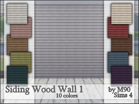 Green Siding, Outdoor Panels, Sims 4 Download, 4 Wallpaper, The Sims 4 Download, Sims 4 Cc Furniture, House Siding, Wood Siding, Wall Paint Colors