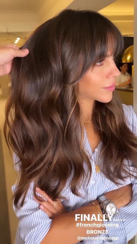 Brunette Bronze Highlights, Autumn Hair Colors For Brunettes 2023, Chocolate Brown Hair Color Medium Length, Level 5 Golden Brown Hair, Different Brunette Shades, Balayage Hair Hazelnut, Hair Colours For Pale Skin Brown Eyes, Medium Maple Brown Hair Color, Chocolate Brown Hair Color 2023