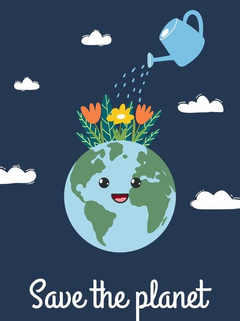 Creative Earth Day Posters, Save Nature Poster Environment, Save Environment Posters, Earth Posters, Save Earth Posters, Earth Day Images, Earth Day Poster, Environmental Posters, Planet Vector