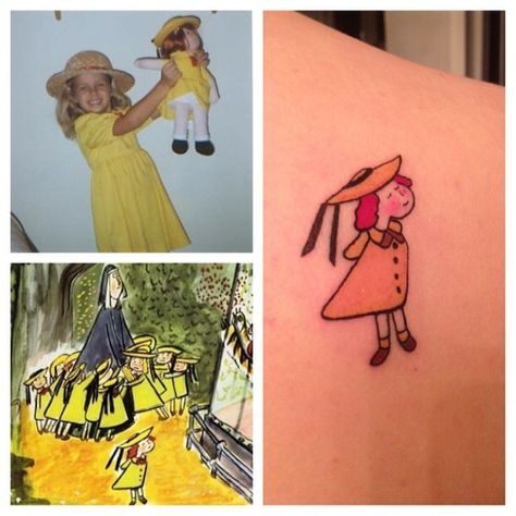 Just because I keep forgetting to post it. #secondtattoo #tattoo #madelinetattoo #madeline #love #loveher #obsession #yesitsreal Madeline Tattoo Ideas, Madeline Tattoo, Tattoos Inspired By Books, Madeline Book, Sketch Tattoos, Nerd Tattoo, Tattoo Time, Literary Tattoos, Planet Tattoos