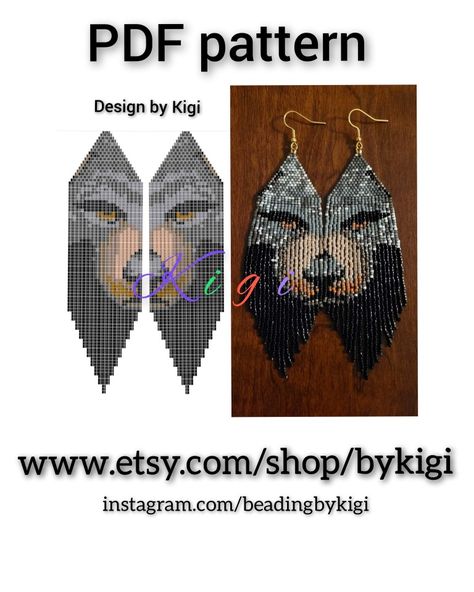 Made with miyuki delica 11/0 Available on my etsyshop Fringe Earrings Pattern, Seed Bead Crafts, Beaded Fringe Earrings, Beaded Earrings Diy, Native Beadwork, Brick Stitch Pattern, Seed Bead Patterns, Beaded Earrings Patterns, Beadwork Patterns