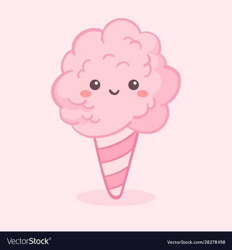 Cartoon Character Icon, Candy Vector, Candy Cartoon, Food Characters, Candy Tattoo, Character Icon, Carnival Food, Fairy Floss, Candy Floss