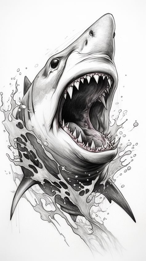 Discover a world of inspiration and creativity! 🌟 Dive into our Telegram channel for a curated collection of unique and diverse content. From stunning tattoo sketches to captivating artistry, there's something for everyone. Subscribe now to join our community of enthusiasts and stay connected with the latest trends and ideas. 📲✨ #Tattoo #TattooIdeas #BodyArt #TattooSketch #TattooDesign Shark Neck Tattoo, Realistic Animal Tattoo Design, Animal Cover Up Tattoo, Shark Hand Tattoo, Shark Drawing Tattoo, Tattoo Art Drawings Men, Realistic Shark Tattoo, Unique Drawings Creative Sketch, Tattoo Design Drawings Unique