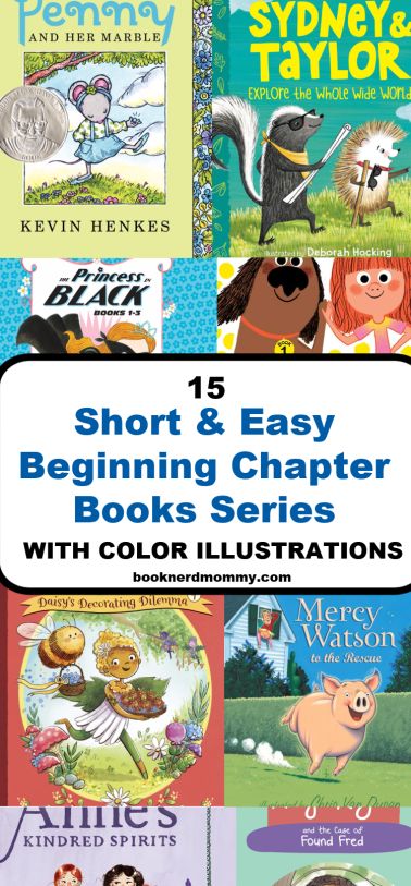 15 Short & Easy Beginning Chapter Book Series with Color Illustrations · Book Nerd Mommy 1st Grade Chapter Books, Beginning Chapter Books, Books For Beginning Readers, Easy Chapter Books, Homeschool Books, Read Aloud Books, Family Reading, Short Books, Phonics Reading