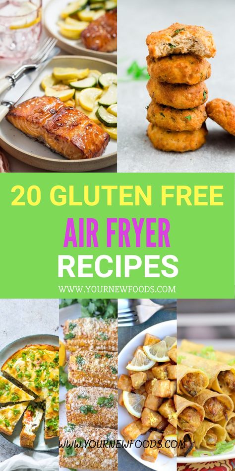 Gluten-free Air fryer recipes. Find inspiration for Gluten free air fryer meals with these must-try recipes. Try our top 20 favourite Gluten-Free Air fryer recipes. Make delicious Gluten-free Air fryer recipes dishes with these easy recipes at home whether you're hosting a party, watching the Super Bowl, or entertaining. Why not make these Air fryer Gluten-free recipes when having a BBQ? They're also perfect for family meals, holidays & all year round. Which is your favorite? Gluten Free Air Fryer Recipes, Dinner Air Fryer, Gluten Free Sandwich Bread Recipe, Air Fryer Appetizers, Air Fryer Recipes Gluten Free, Air Fryer Meals, Air Fryer Recipes Snacks, Air Fryer Recipes Vegetarian, Pain Sans Gluten