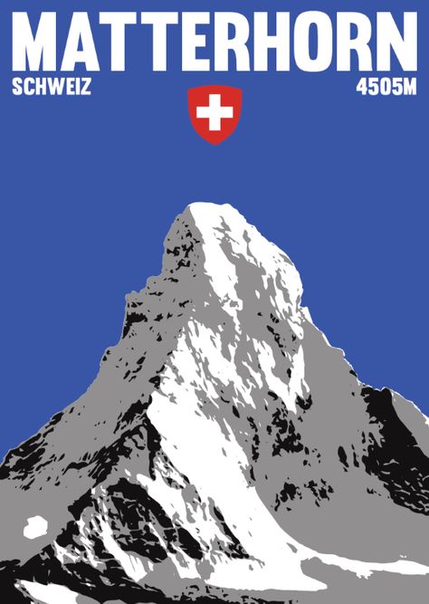 Matterhorn Switzerland, Ski House Decor, 40's Style, Wanderlust Decor, Vintage Ski Posters, The Matterhorn, Ski Posters, Travel Globe, Adventure Aesthetic