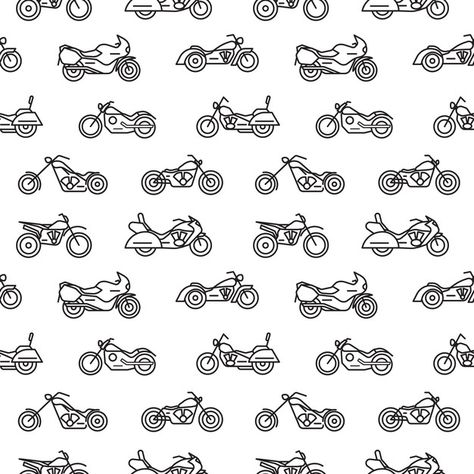 Bikes Illustration, Transport Illustration, Black Contour, Lines Background, Border Templates, Bike Illustration, Contour Lines, Chopper Bobber, Contour Line