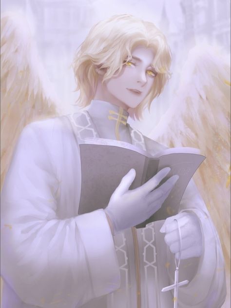 Adam Lord Of The Mysteries, 천사와 악마, Lord Of The Mysteries, Male Angel, Poses Reference, Angel Art, Fantasy Inspiration, Anime Angel, Anime Drawings Boy