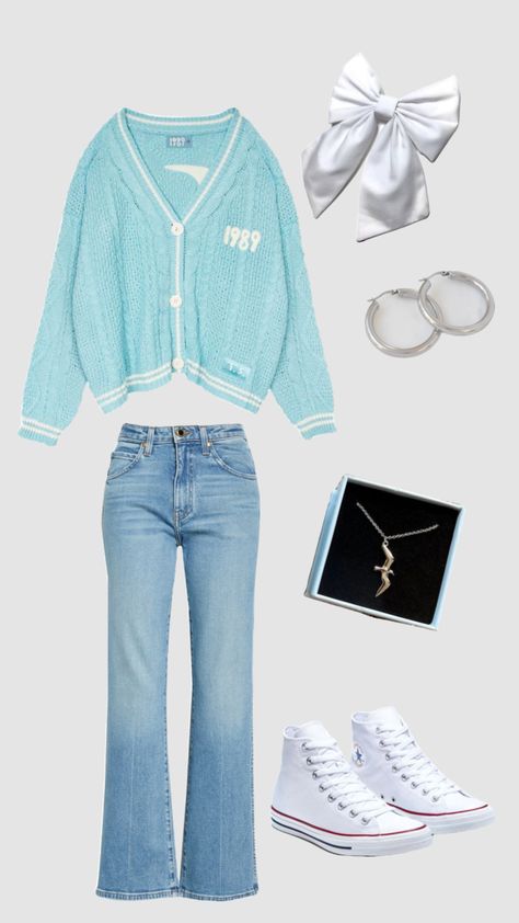 #1989taylorsversion #taylorswift #outfitinspo #1989cardigan #taylorswiftcardigan 1989 Cardigan, Minimal Style Outfits, Simple Outfits For School, The Cardigans, Taylor Swift Outfits, Casual School Outfits, Cardigan Outfits, Taylor Swift Style, Cardigan Fashion