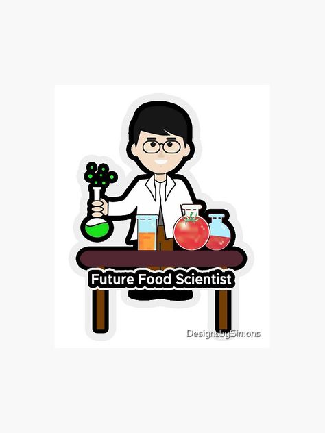 "Future food scientist" Sticker for Sale by DesignsbySimons Food Technology, Gourmet Chef, Science Stickers, Food Scientist, Food Stickers, Food Science, Glossier Stickers, Transparent Stickers, Sticker Design