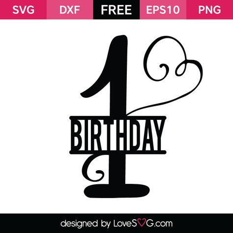 Birthday Svg Free, Birthday Card Svg, 1st Birthday Card, Cricut Birthday, 1st Birthday Cards, 1st Birthday Shirts, Card Svg, Birthday Svg, Cricut Explore Air